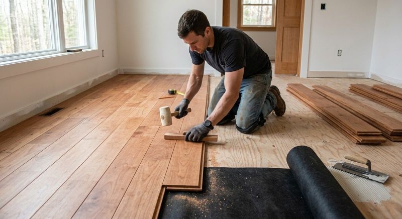 Cherry Floor Installation in Peyton, CO