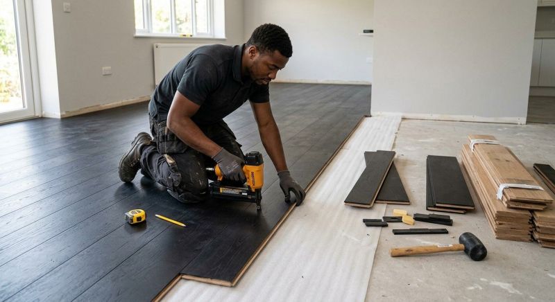 Dark Wood Floor Installation in Colorado Springs, CO