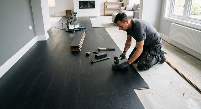 Dark Wood Floor Installation in Colorado Springs, CO
